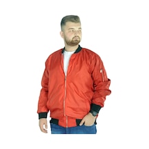 Mode Xl Erkek Kolej Mont Fermuarlı Jesica 22612 Kırmızı 001