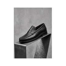 Crc Ayakkabı %100 Hakiki Deri Rugan Erkek Loafer - El İşçiliği Premium Klasik Ayakkabı - Burgundy Patent Siyahsiyah