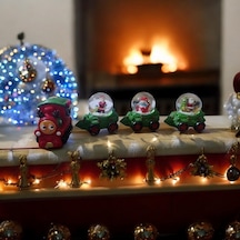 Vıl Deluxe Kalite Yılbaşı Treni Seti Sulu Küre Yılbaşı Noel Kar Küreli Tren Meery Chrıstmas Train