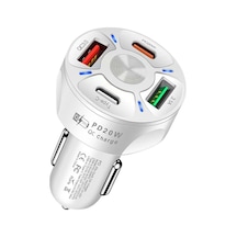 3x Usb-c & 1x Usb-a Fast Araç Şarj Cihazı 20w Pd + Qc Teknolojili 4 Port Hızlı Şarj Adaptörü