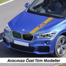 Bmw X Serisi Kaput Şerit Oto Sticker Yapıştırma X1 X2 X3 X4 X5 X6 130 X 15 Cm