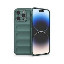 Apple iPhone Uyumlu  16 Pro Max Uyumlu Kılıf Optimum Silikon - Koyu Yeşil