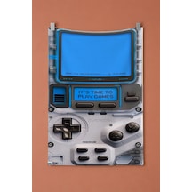 Klasik Gameboy Duvar Örtüsü, Retro Oyuncu Odası Dekoru, Kumaş Duvar Halısı Beyaz