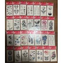 Airbrush Tattoo Minimal Yapıştırma Geçici Dövme Seti 30'lu Seri3