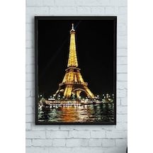 Pster10973 Eyfel Kulesi Manzara Çerçeveli Tablo 3 40x50cm 7/8 Yaş
