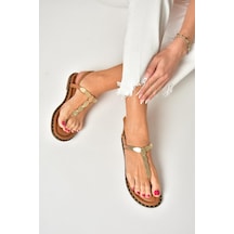 Fox Shoes U291240103 Taba Hakiki Deri Parmak Arası Sandalet Taba-hakiki Deri Taba