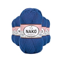 5 Adet Pırlanta Amigurumi El Örgü İpi Yünü Koyu Mavi 10084