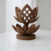 3d Baskı Lotus Çiçeği Mumluk - Dekoratif Tealight Mumluk-kahverengi Çok Renkli