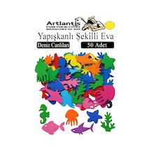 Şekilli Eva Yapışkanlı 50 Li 1 Paket Kendinden Yapışkanlı Eva Sticker Okul Öncesi Kreş Ana Sınıfı Etkinlik Proje