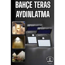 Solar Lamba Giriş, Bahçe Yol Avlu Hareket Sensörlü Led Parlak Gece Depomıx - 76 Su Geçirmez
