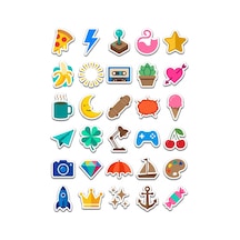 Karma Koleksiyon Pop Sticker Seti 150 Adet - 5'li Mega Paket - Laptop Defter Ajanda Etiketi Çok Renkli
