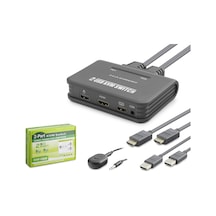 Hadron Hdx1361 Hdmı Kvm Switch 2 Console Usb Dahili Kablolu 2 Hdmı Port Siyah