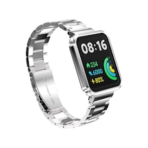 Zore Xiaomi Redmi Watch 2 Lite Uyumlu Krd-60 Metal Kordon-gümüş