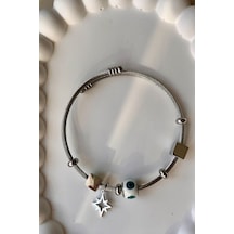 Fubena 316l Damga Sallantılı Çelik Bileklik Çelik