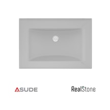 Realstone Aura Etajerli Granit Lavabo 65 45 Cm Beyaz