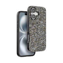 Onegif İphone 16 Plus Bright Simli Kapak - Gümüş