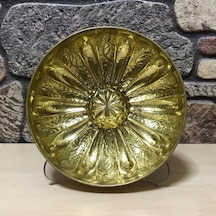 Dilimli İşlemeli Pirinç Hamam Tası Pirinç