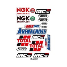 Motosiklet Sposor Tasarım A4 Çoklu Sticker Seti Diğer