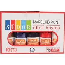 Südor Ebru Boyası 10 Renk X 30 Ml. Damlalıklı Şişe