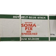 20 KG Kalın 11.3x300 MM Somafıx Mum Silikon Sıcak Çubuk Şeffaf Koli
