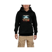 Zepplin Giyim Powerwolf Communio Lupatum Siyah Çocuk Kapşonlu Sweatshirt Siyah