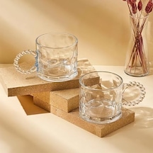Ringo Stone 2&apos Li Cam Kupa 325 Ml Açık Ahşap