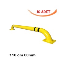 Otopark Bariyer Sistemleri Araç Park Bariyeri Otopark Ayırıcı Stoperi 110cm Ø60mm 2mm 10 Adet