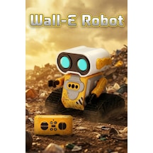 Kumandalı Ve El Sensörlü Sesli Müzikli Işıklı Premium İnteraktif Wall-e Robot Oyuncak 13x13x10 Cm