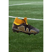 Cool Pele Erkek Çocuk Dişli Çoraplı Krampon Spor Ayakkabı Sarı