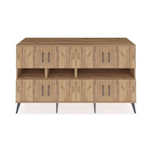 Kronos Konsol 8 Raflı 8 Kapaklı 176x59x99 Çam-çam Çam-çam