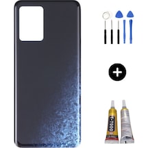 Redmi K50 Uyumlu Arka Pil Kapağı Siyah + Montaj Seti Çok Renkli
