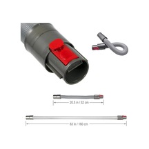 Dyson V7 V8 V10 V11 V15 Uyumlu Esnek Hortum - 150cm Uzatılabilir Dar Alan Temizleme Aparatı