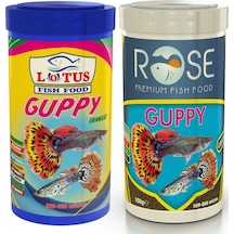 Guppy Mix Granules Rose ve Lotus 2x250 Ml Kutu Balık Yemi