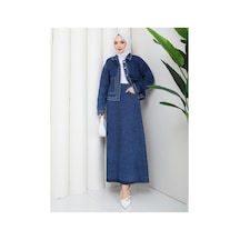 Dorne Moda Özel Üretim Kot Ceket Pantalon Takım - Günlük - Ofis Şıklığı Mavi Mavi
