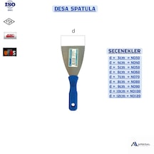 Spatula No:80 8 Cm Metal Kazıma Macun Tamir Spatulası Mala Boya Sıva Genel Tamirat