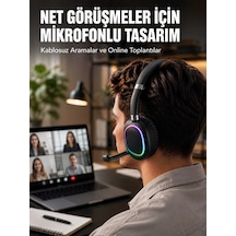 Kablosuz Bluetooth 5.0 Kulaklık Rgb Işıklı Tasarım