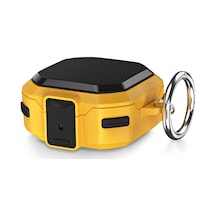 Microsonic Samsung Galaxy Buds 2 Pro Kılıf Darbeye Dayanıklı Sert Koruyucu + Askılık Sarı