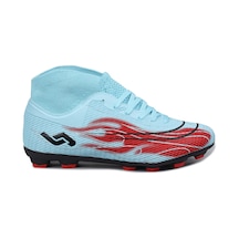 Jump 29676 Çoraplı Mavi - Kırmızı Çim Halı Saha Krampon Futbol Ayakkabısı