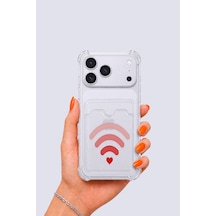 Apple iPhone Uyumlu 17 Pro Max Kartlıklı Aşk Sinyali Desenli Kılıf