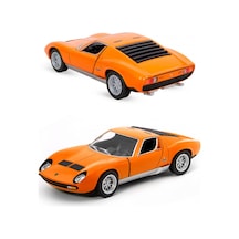 Kinsmart 1971 Lmaborghini Miura Diecast Çek Bırak Araç Turuncu