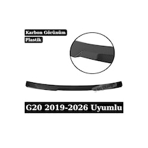 Bmw 3 Serisi G20 Uyumlu Cam Üstü Tavan Spoileri - Karbon Görünümlü Plastik M Performance Stil 2019-2026