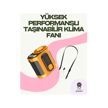 Dijital Göstergeli Turbo Taşınabilir Fan Usb Type-c, 3 Serinlik Modu Renk