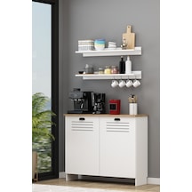 Vega Kahve Köşesi 110 Cm 90 Cm Ve 104 Cm Petekler Için Petek Üstü Çok Amaçlı Beyaz Beyaz