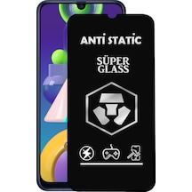 Samsung Uyumlu Galaxy M21 Tam Kaplayan Anti Statik Dayanıklı Süper Cam Ekran Koruyucu