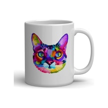 Beyaz Kedi Baskılı Kupa