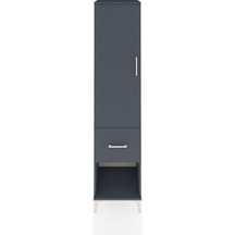 Hyperion Dolap 4 Raflı Tek Çekmeceli Tek Kapaklı 44x44x195 Antrasit-antrasit Antrasit