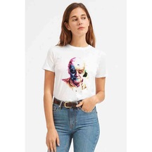 Ttan Lee Marvel Color Baskılı Beyaz Kadın Tshirt