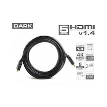 DARK DK-HD-CV14L500 HDMI KABLO AĞ DESTEKLİ 5MT Ver1.4 ALTIN UÇLU