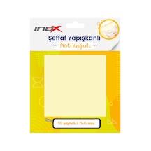 İnox Şeffaf Yapışkanlı Not Kağıdı 75x75 Sarı 50'li