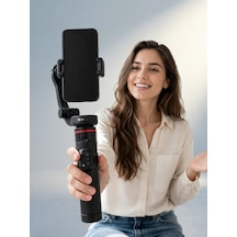 Katlanabilir Tripod İle Bluetooth Kumandalı Aı Gimbal Selfie Stick 11